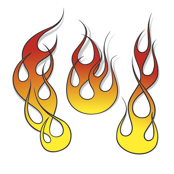 free vector Variety of practical fire totem clip art